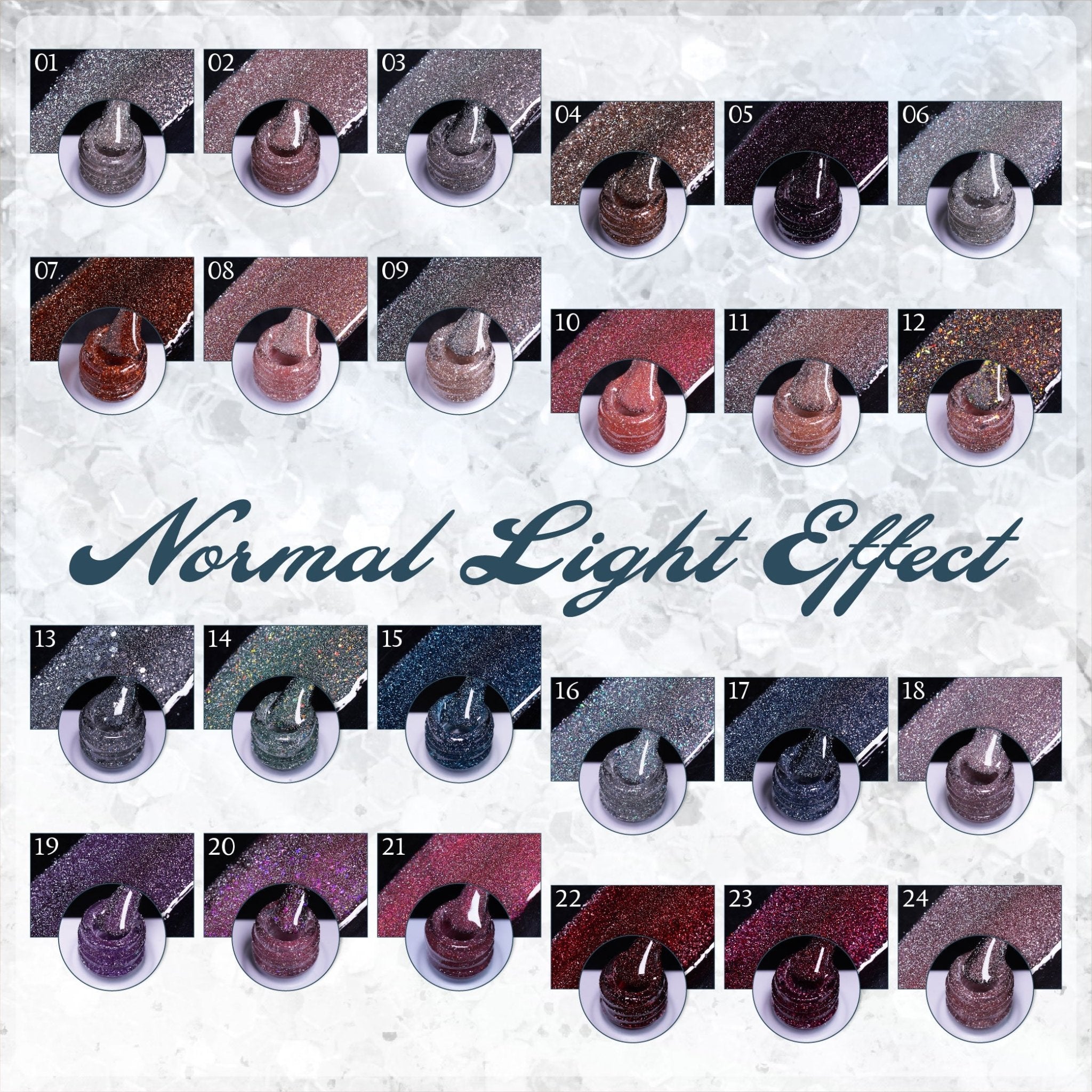 LAVIS Glitter G05 - 09 - Gel Polish 0.5oz - Champagne Toast Glitter Collection - DTK Nail Supply