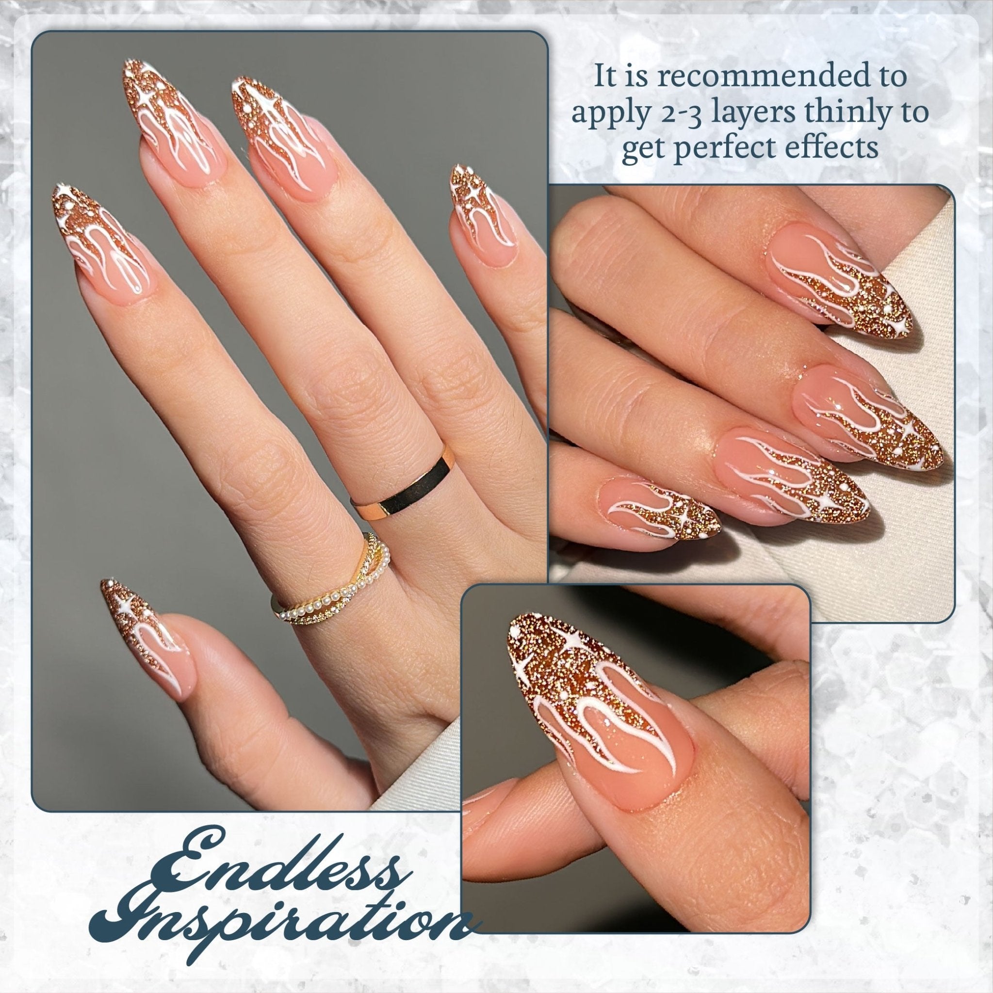 LAVIS Glitter G05 - 09 - Gel Polish 0.5oz - Champagne Toast Glitter Collection - DTK Nail Supply