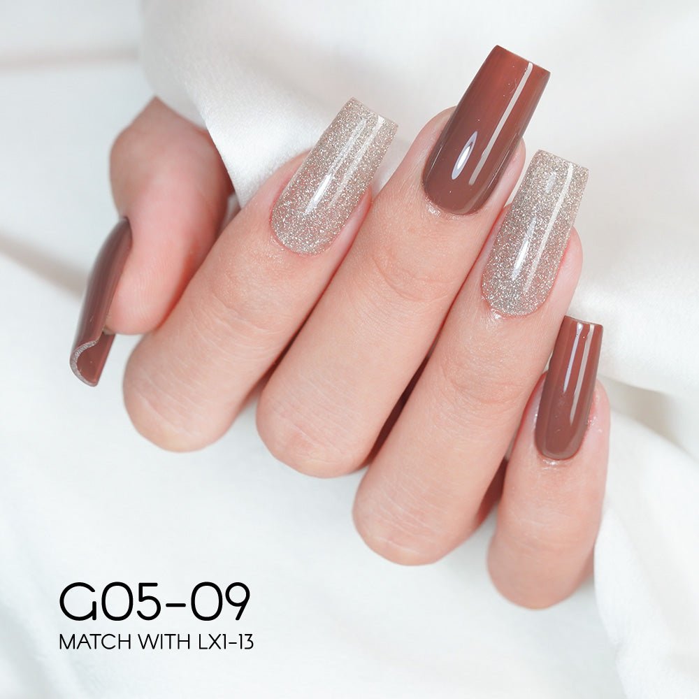 LAVIS Glitter G05 - Set 24 - Gel Polish 0.5oz - Champagne Toast Glitter Collection - DTK Nail Supply