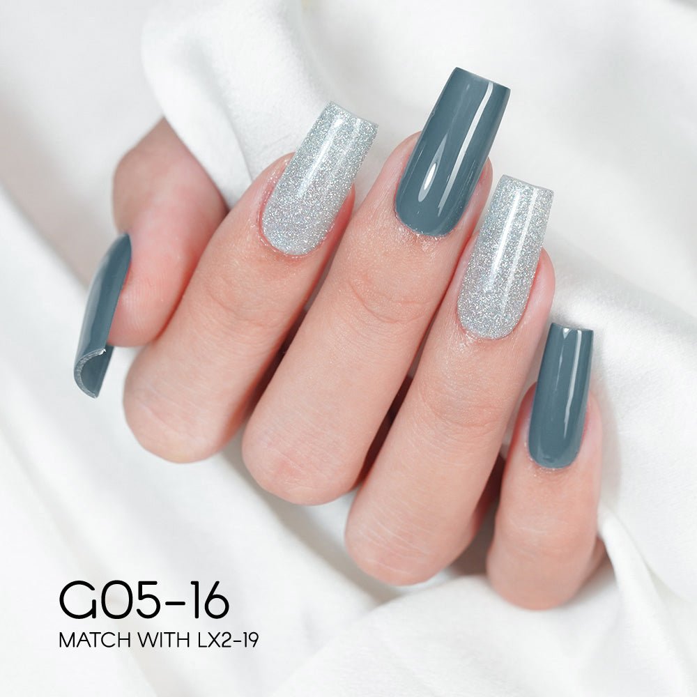 LAVIS Glitter G05 - Set 24 - Gel Polish 0.5oz - Champagne Toast Glitter Collection - DTK Nail Supply