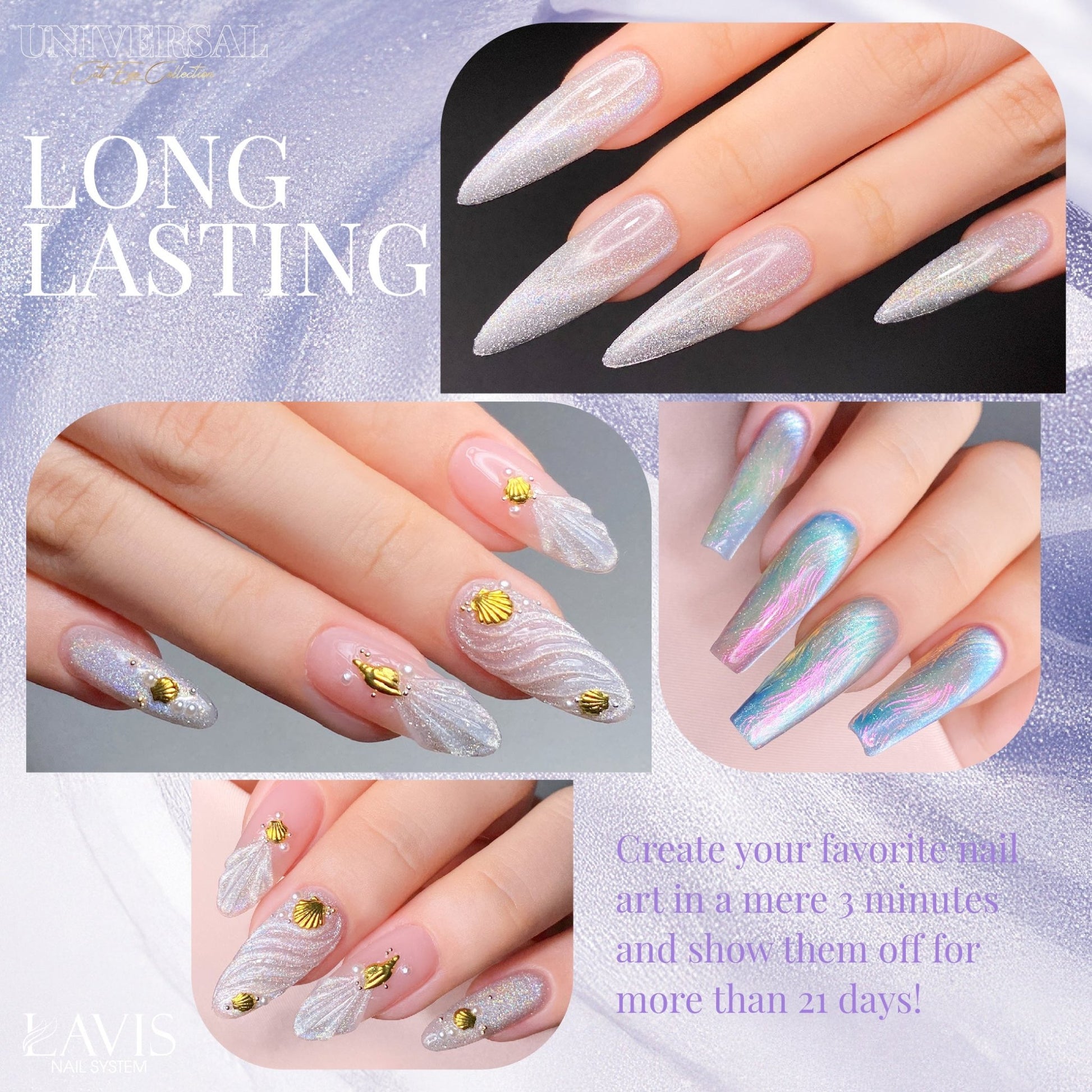 LAVIS Gold Cat Eye Gel - Universal Cat Eye Collection - DTK Nail Supply