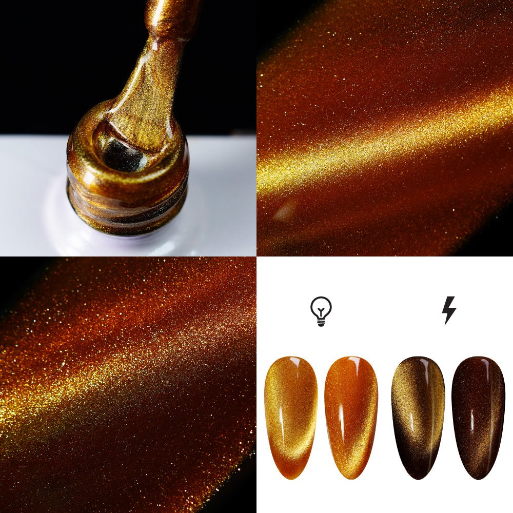 LAVIS Gold Cat Eye Gel - Universal Cat Eye Collection - DTK Nail Supply