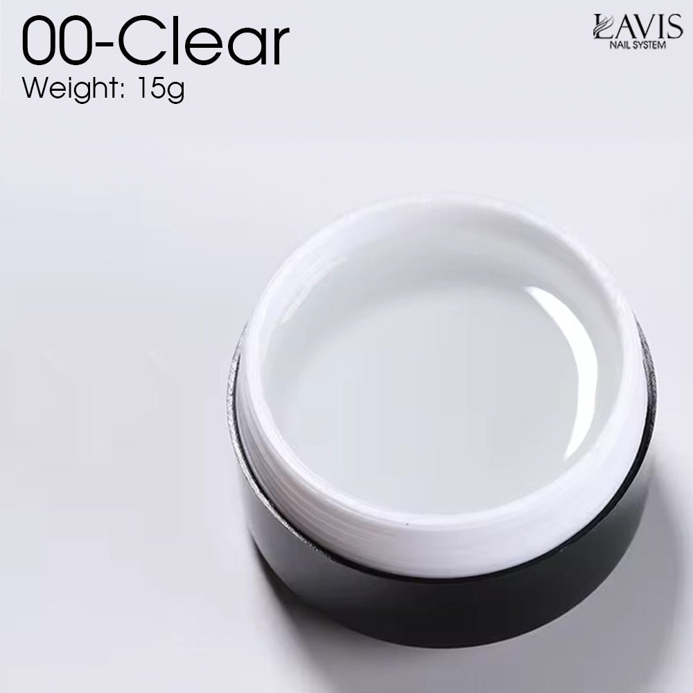 LAVIS J00 - Builder Gel In The Jar 15g - Clear - DTK Nail Supply