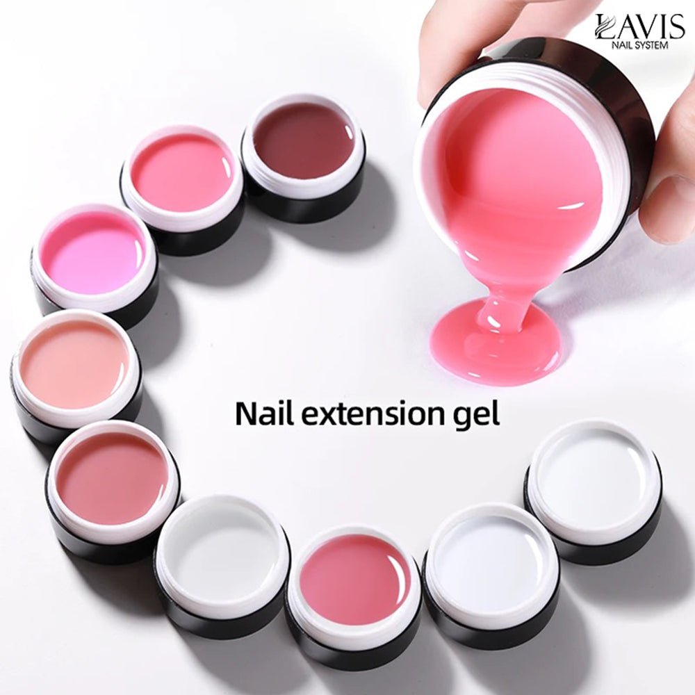 LAVIS J01 - Builder Gel In The Jar 15g - Milky White - DTK Nail Supply