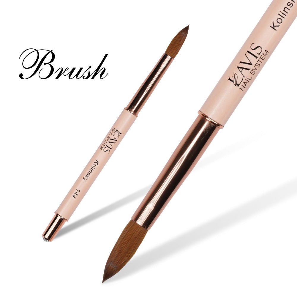 Lavis Kolinsky Acrylic Brush Pink 14 - DTK Nail Supply