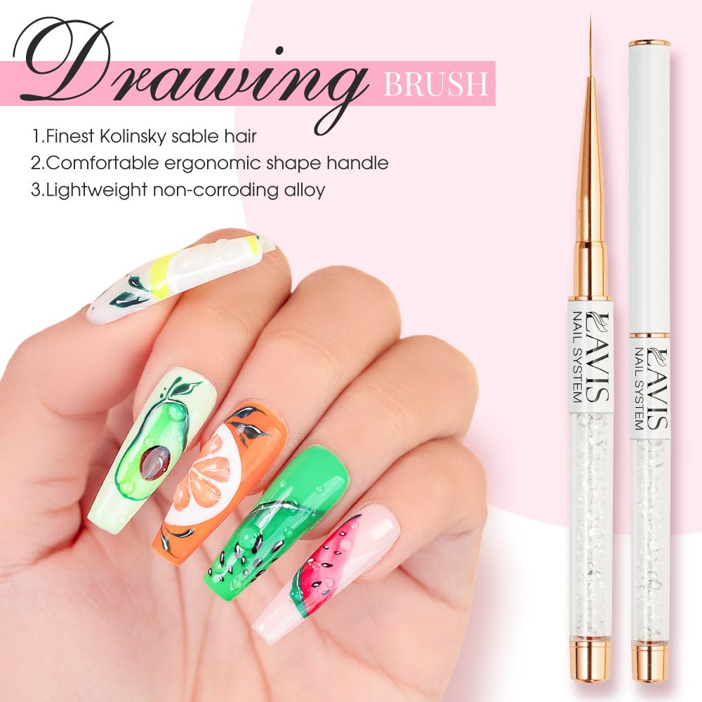 Lavis Kolinsky Brush 15mm - DTK Nail Supply