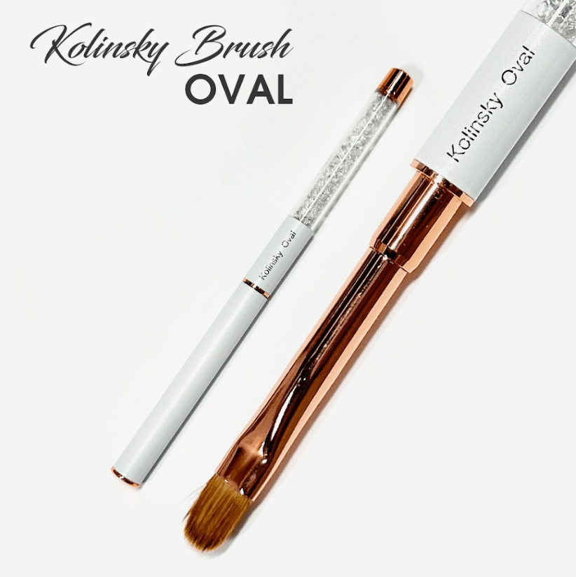 LAVIS Kolinsky Brush Oval - DTK Nail Supply