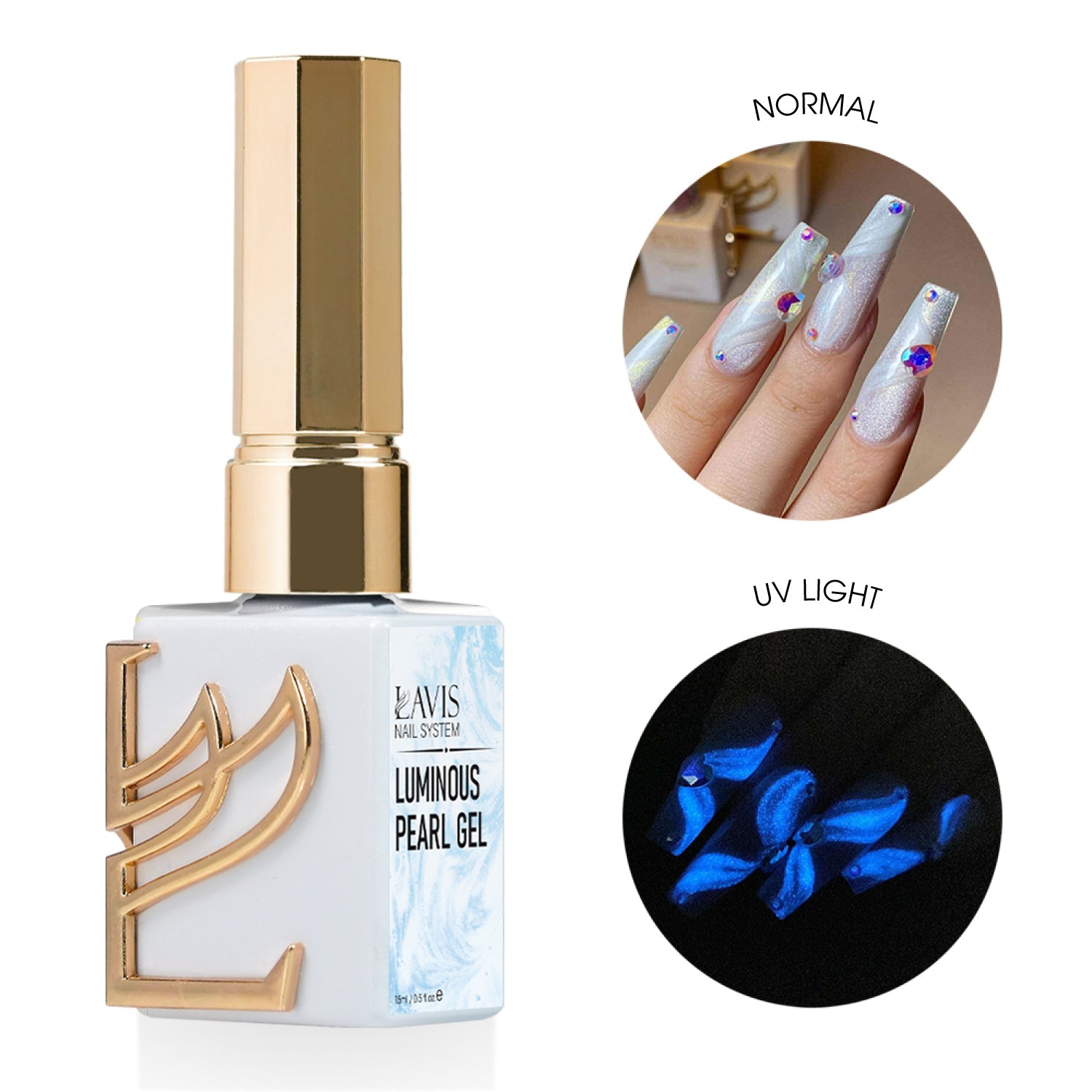LAVIS Luminous Pearl Gel - 0.5 oz (New) - DTK Nail Supply
