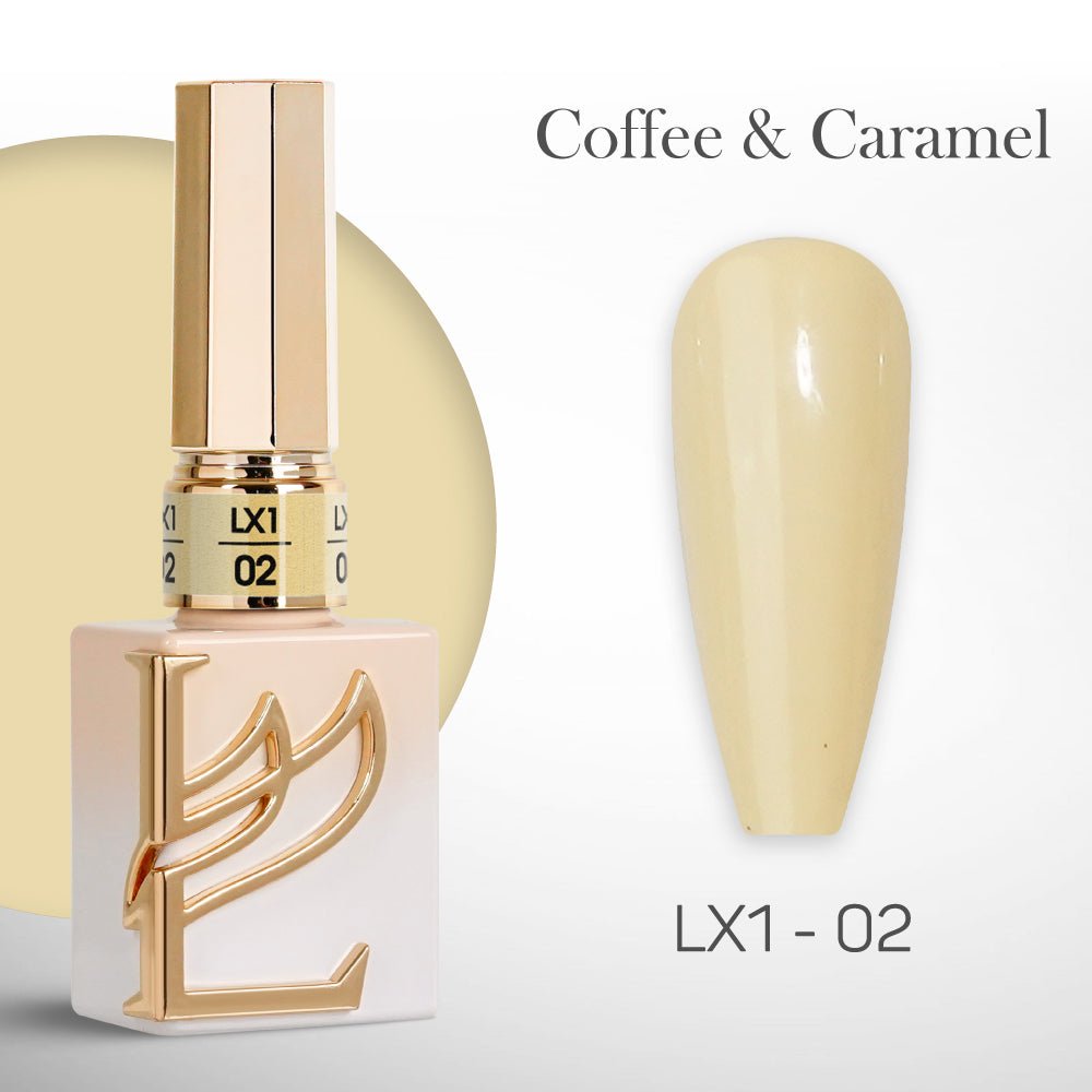 LAVIS LX1 - 02 - Gel Polish 0.5 oz - Coffee & Caramel Collection - DTK Nail Supply
