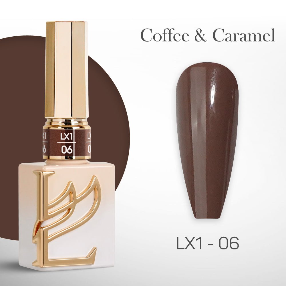 LAVIS LX1 - 06 - Gel Polish 0.5 oz - Coffee & Caramel Collection - DTK Nail Supply
