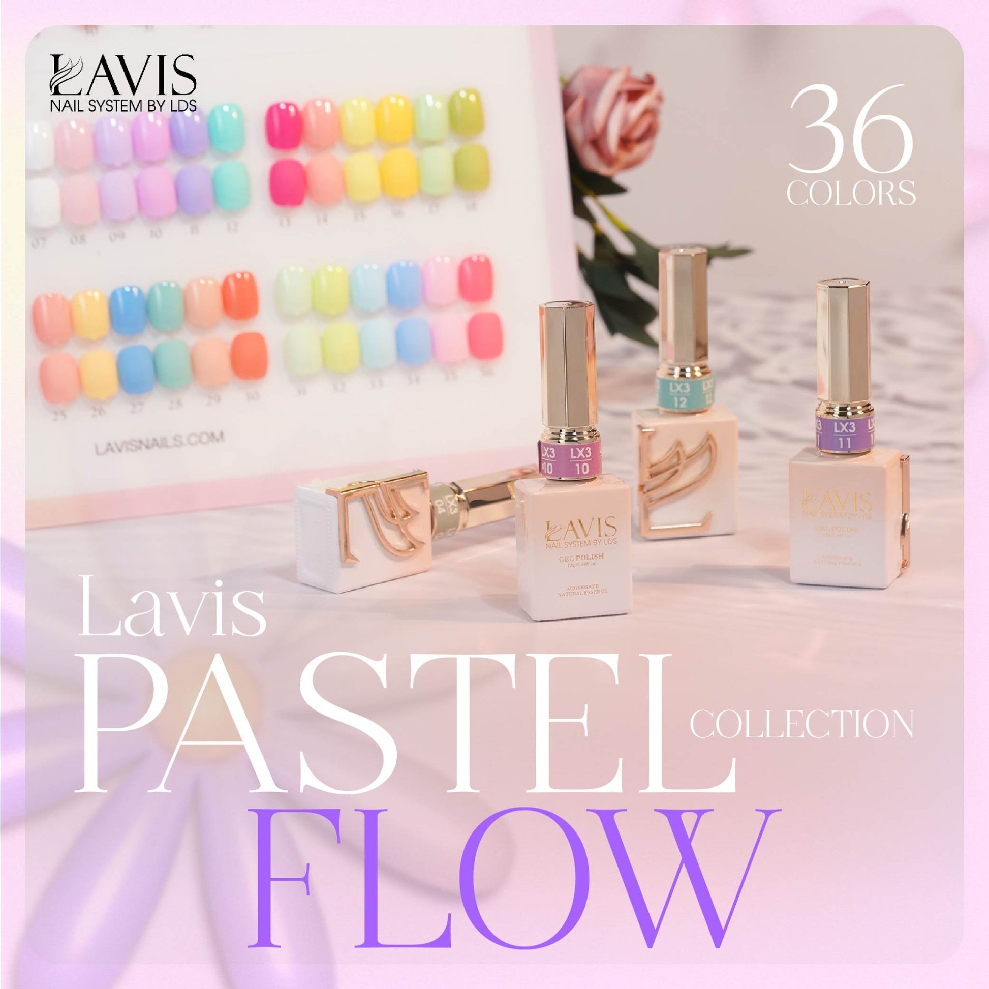 LAVIS LX3 - 25 - Gel Polish 0.5 oz - Pastel Flow Collection - DTK Nail Supply