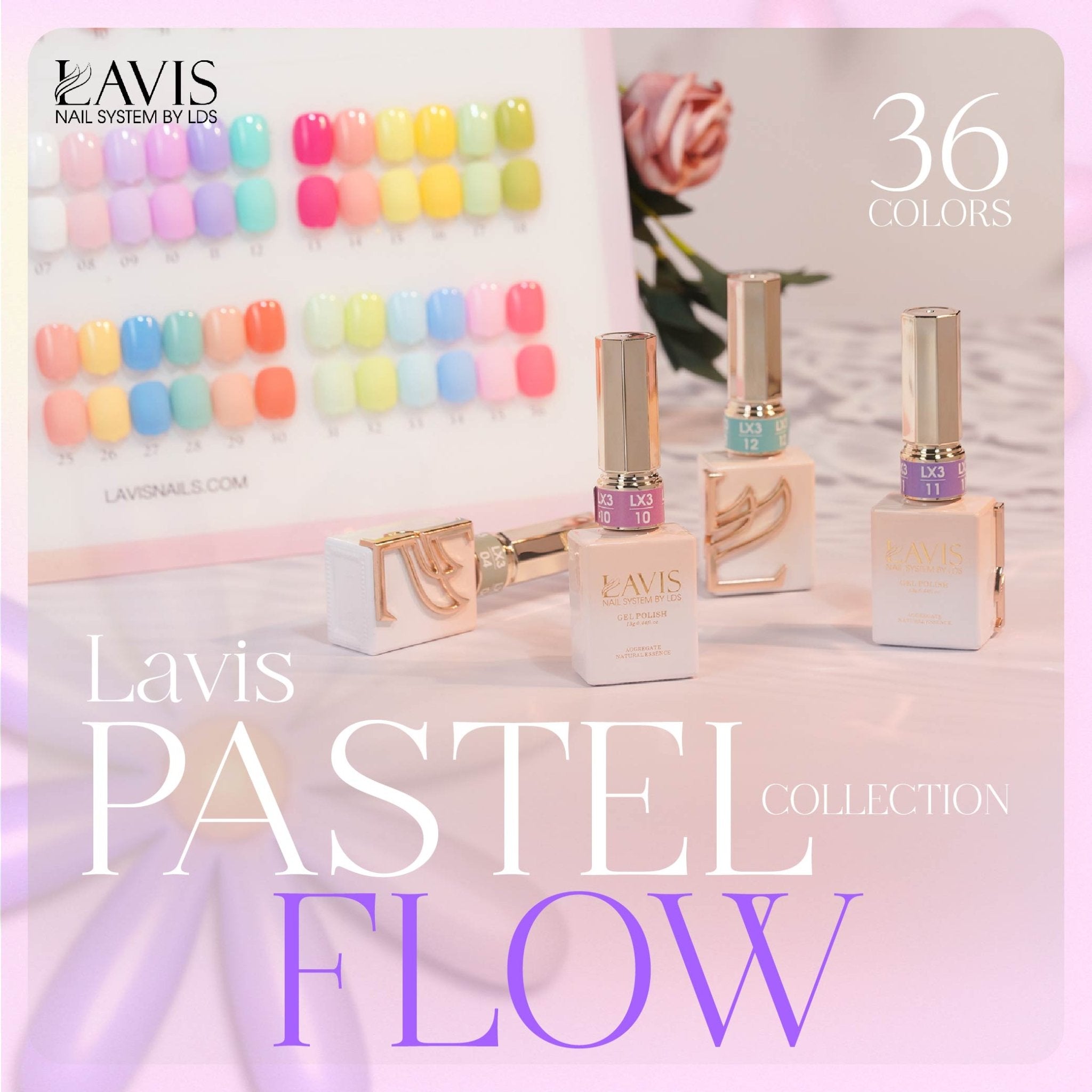 LAVIS LX3 - 30 - Gel Polish 0.5 oz - Pastel Flow Collection - DTK Nail Supply