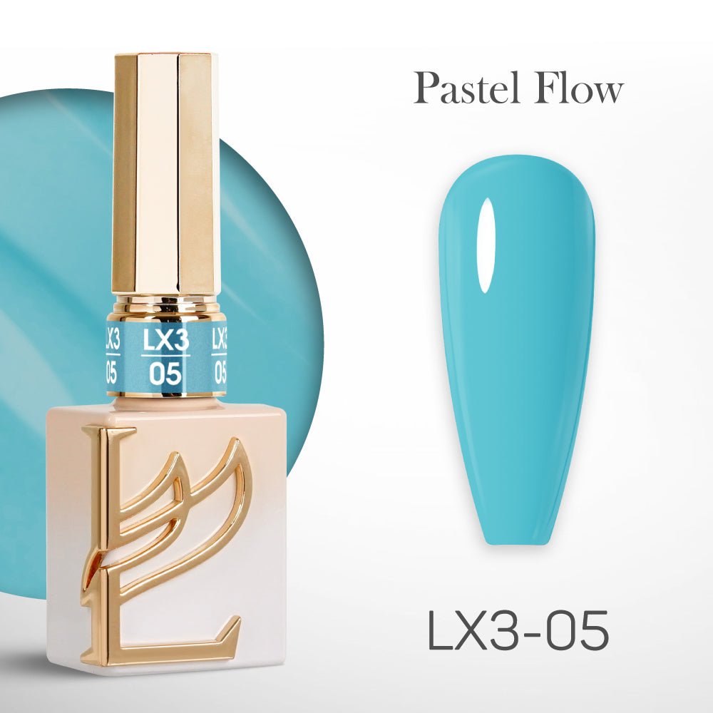 LAVIS LX3 - Set 36 Colors - Gel Polish 0.5 oz - Pastel Flow Collection - DTK Nail Supply