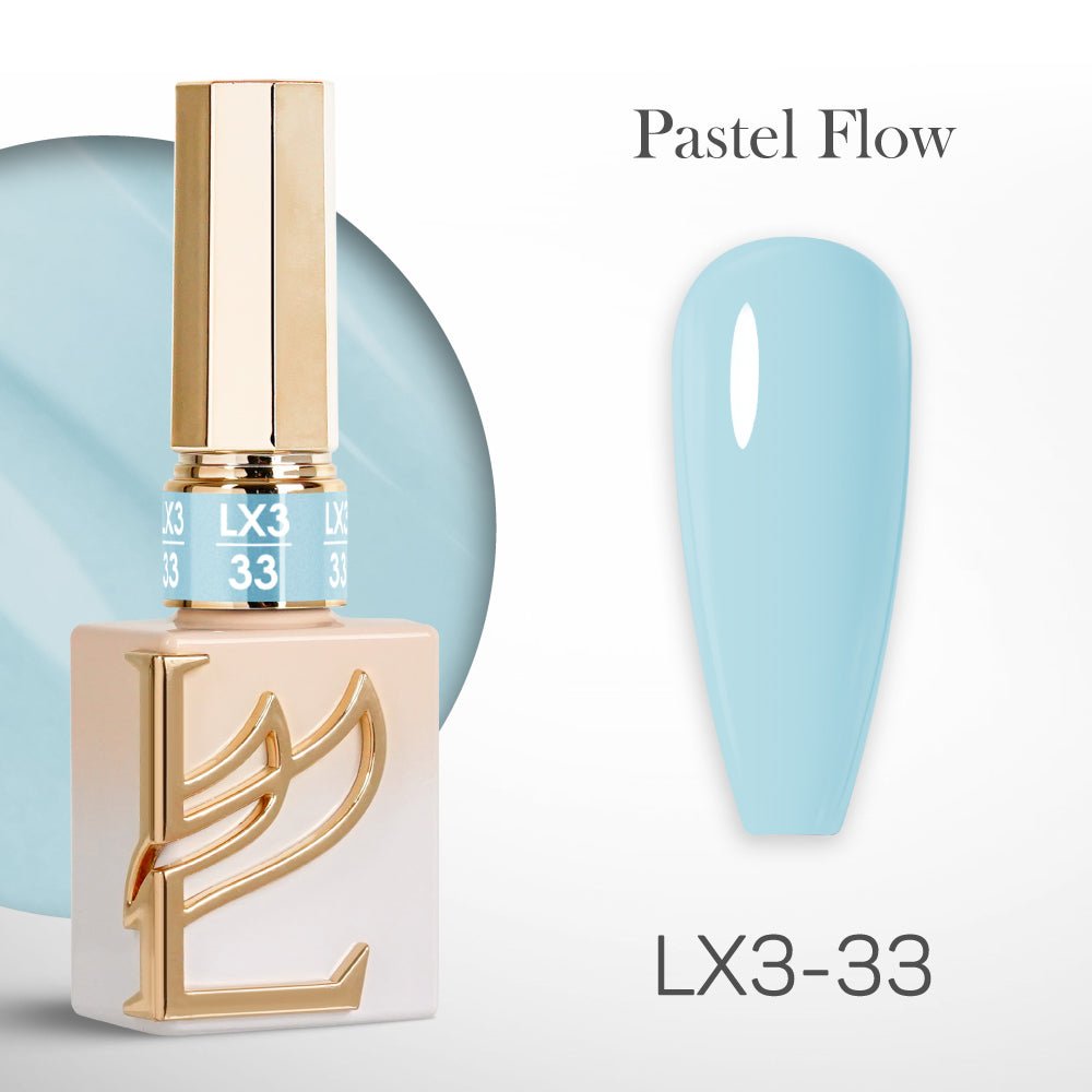 LAVIS LX3 - Set 36 Colors - Gel Polish 0.5 oz - Pastel Flow Collection - DTK Nail Supply