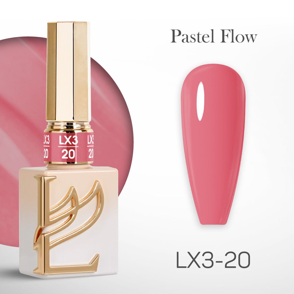 LAVIS LX3 - Set 36 Colors - Gel Polish 0.5 oz - Pastel Flow Collection - DTK Nail Supply