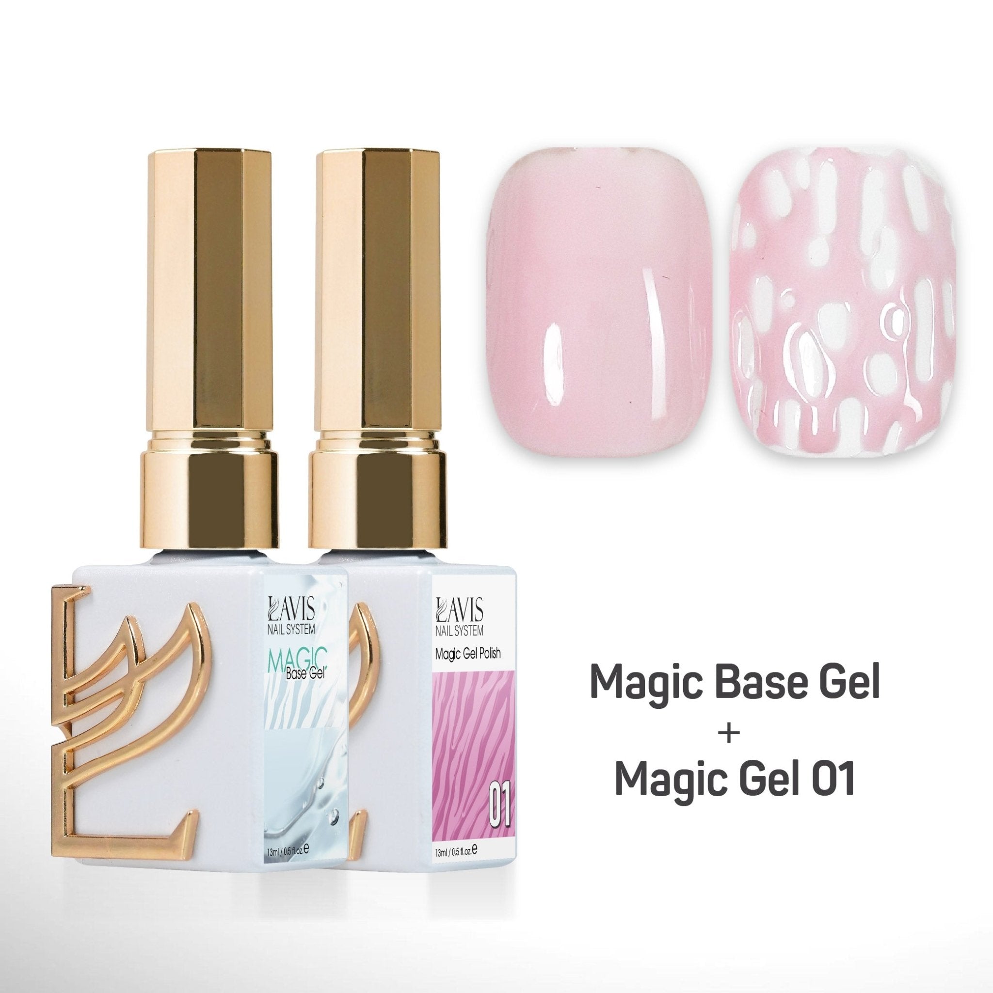 LAVIS Magic Base Gel + Magic Gel 01 - DTK Nail Supply