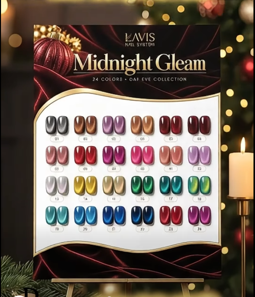 A'DOR Gel-Ons Set 72 Colors (Part 1 + Part 2) + FREE Sample Color Charts Part 1 & Part 2 + FREE LAVIS Midnight Gleam Cat Eye Set 24 Colors