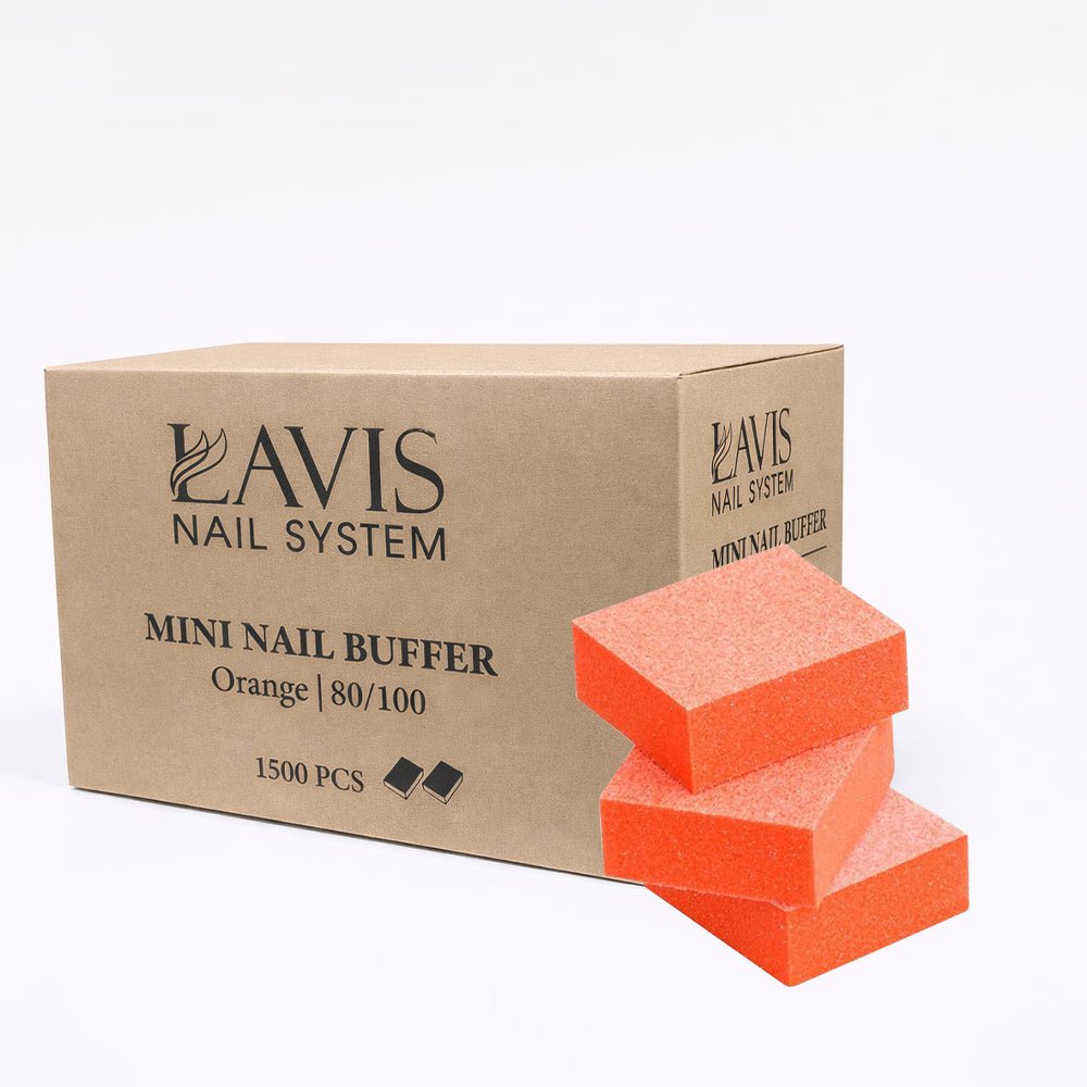 LAVIS Mini Nail Buffer 80/100 (Box) - DTK Nail Supply