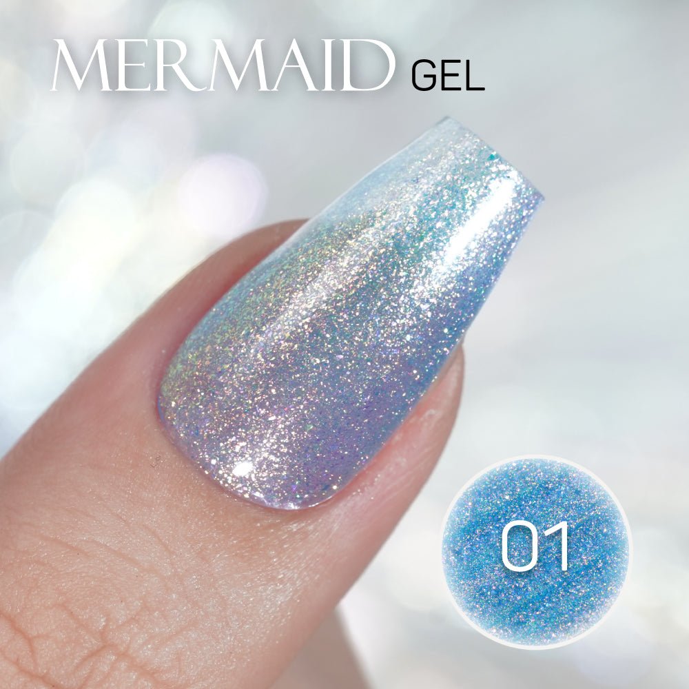 LAVIS MM01 - Gel Polish 0.5oz - Mermaid Lagoon Glitter Collection - DTK Nail Supply