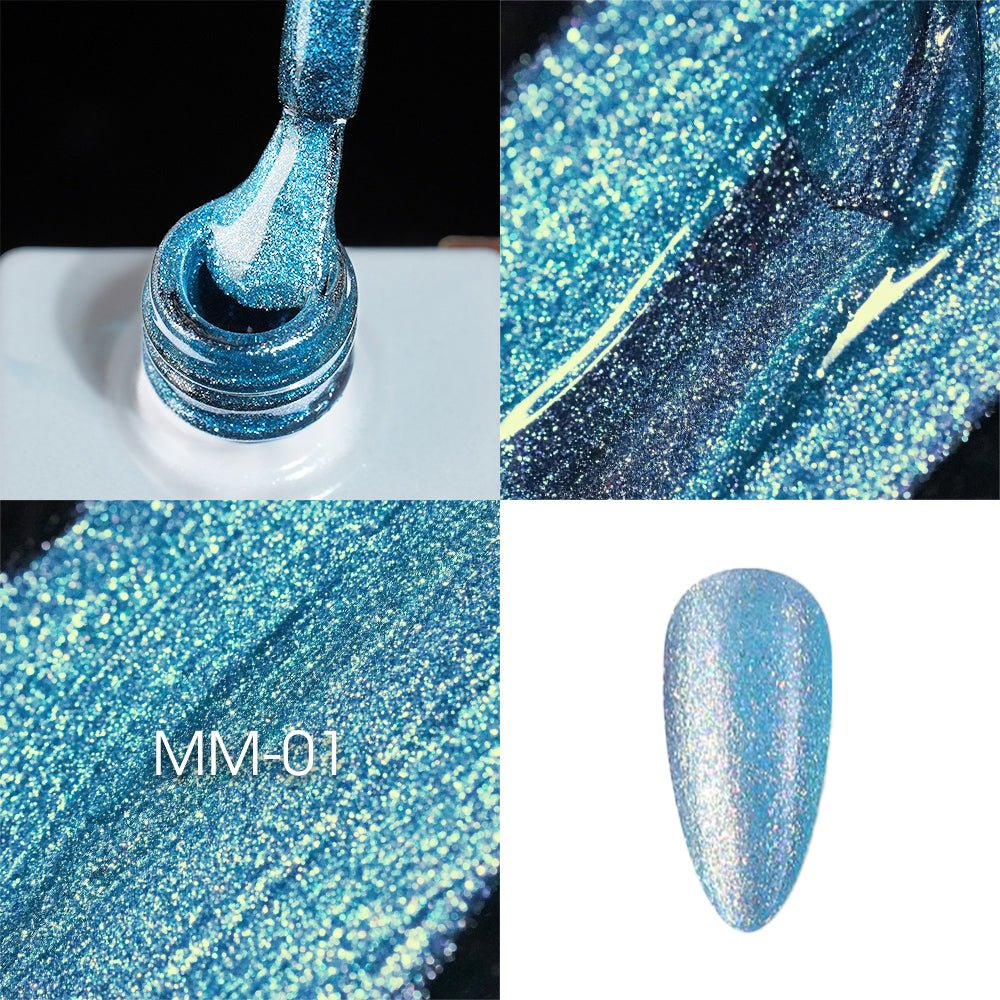 LAVIS MM01 - Gel Polish 0.5oz - Mermaid Lagoon Glitter Collection - DTK Nail Supply