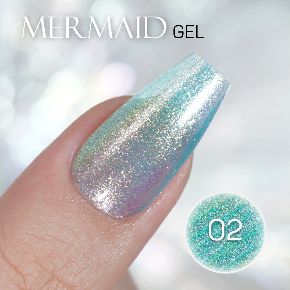 LAVIS MM02 - Gel Polish 0.5oz - Mermaid Lagoon Glitter Collection - DTK Nail Supply