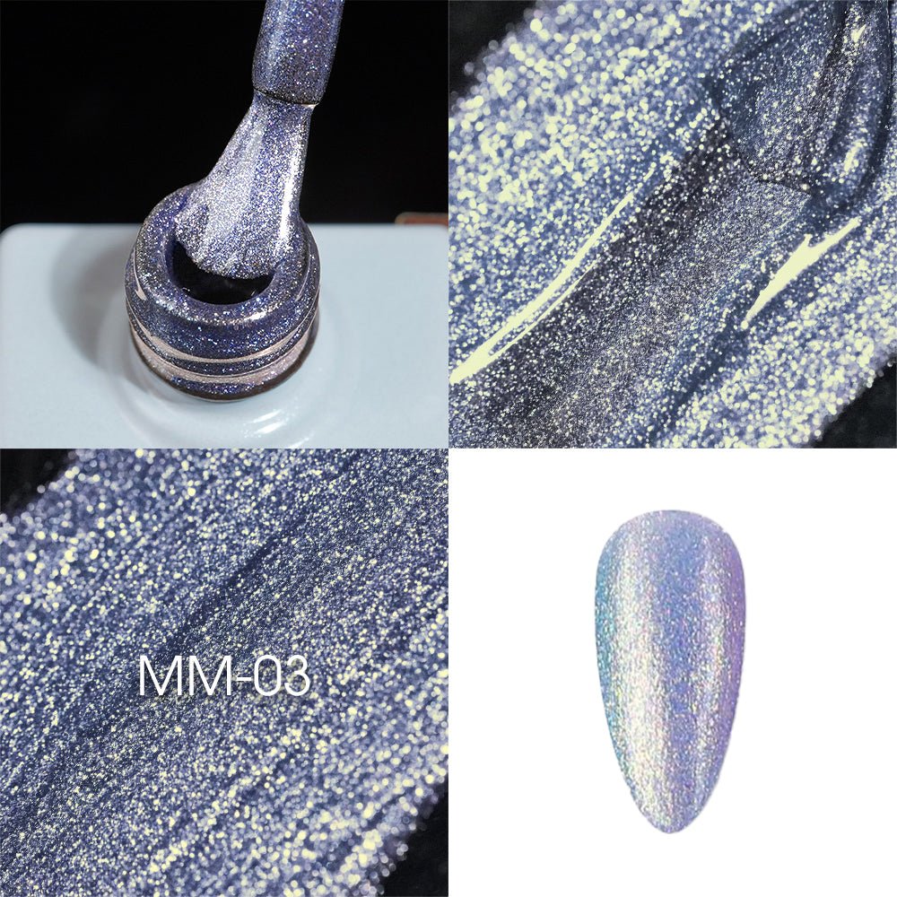 LAVIS MM03 - Gel Polish 0.5oz - Mermaid Lagoon Glitter Collection - DTK Nail Supply