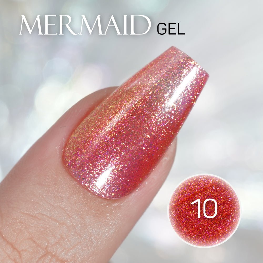 LAVIS MM10 - Gel Polish 0.5oz - Mermaid Lagoon Glitter Collection - DTK Nail Supply