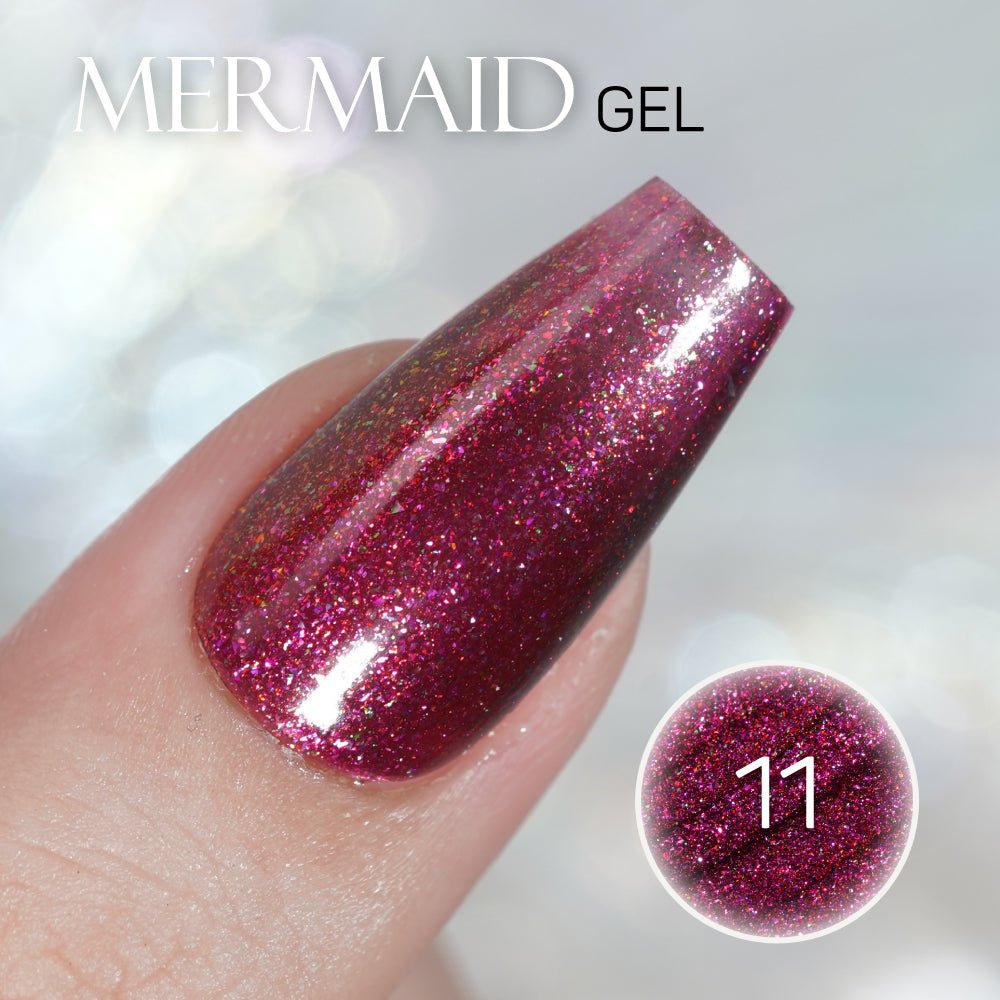 LAVIS MM11 - Gel Polish 0.5oz - Mermaid Lagoon Glitter Collection - DTK Nail Supply