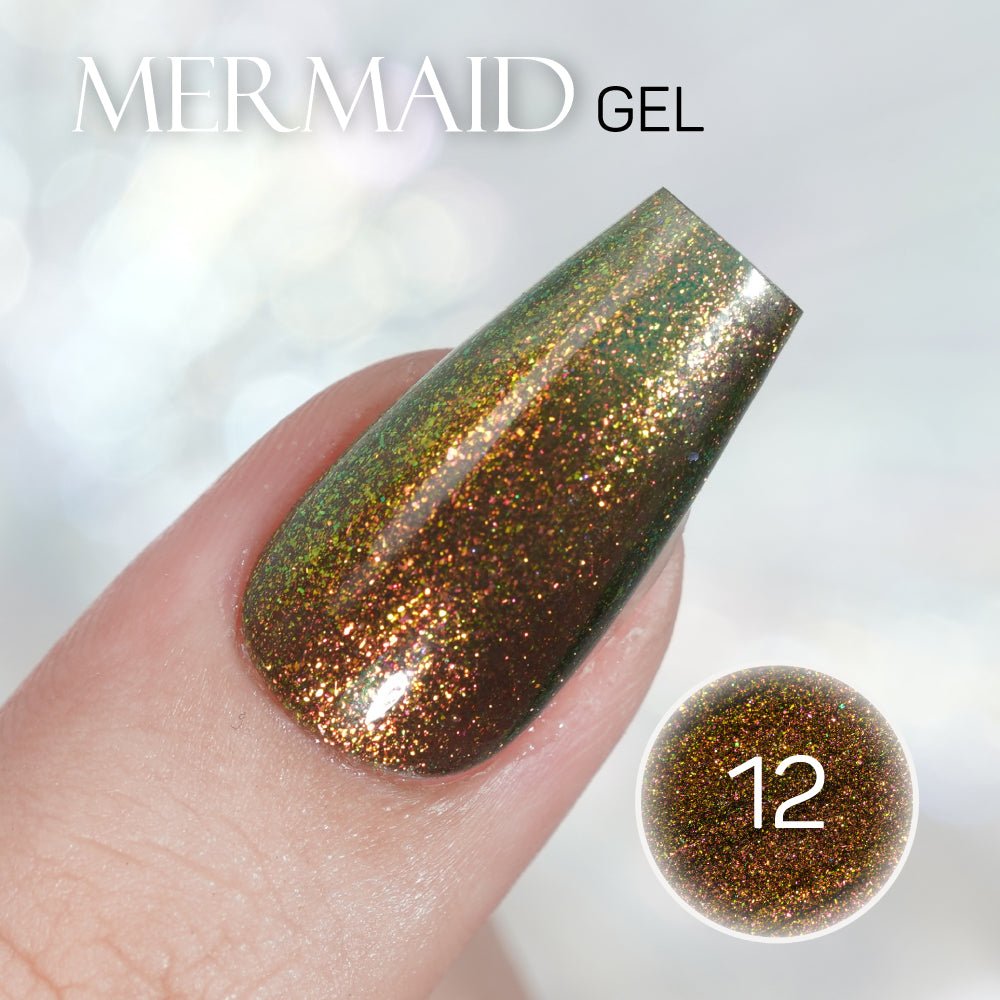 LAVIS MM12 - Gel Polish 0.5oz - Mermaid Lagoon Glitter Collection - DTK Nail Supply