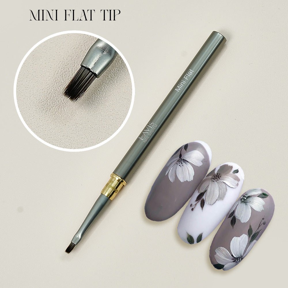 LAVIS Nail Art Brush Mini Flat Tip - DTK Nail Supply