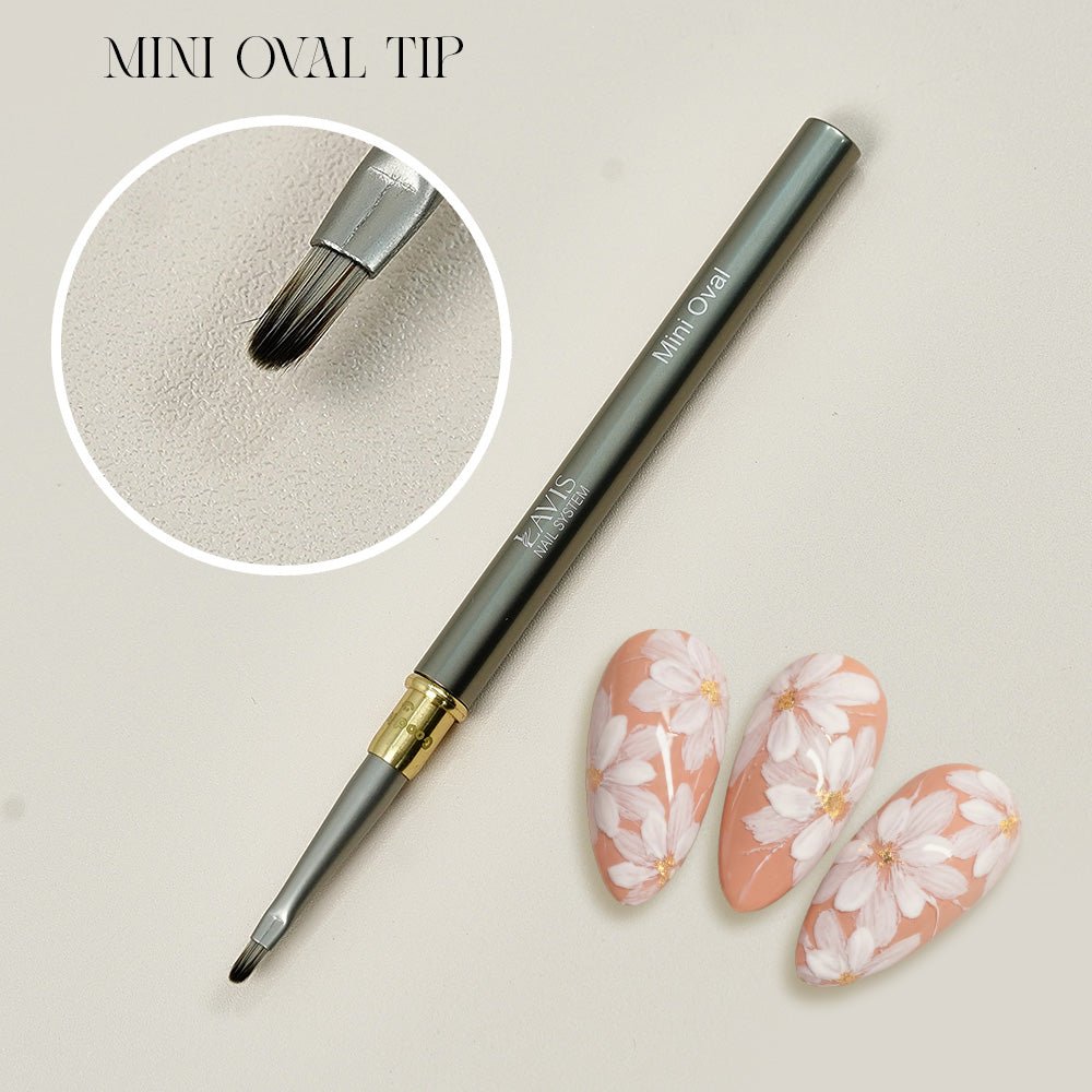 LAVIS Nail Art Brush Mini Oval Tip - DTK Nail Supply