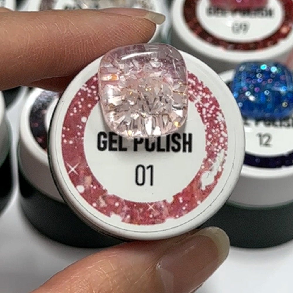LAVIS Nail Art Glitter - Gel Polish 01 - DTK Nail Supply