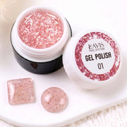 LAVIS Nail Art Glitter Gel Polish — 01 Shimmer Accent Nail Art Gel - DTK Nail Supply