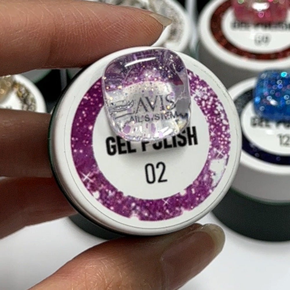 LAVIS Nail Art Glitter - Gel Polish 02 - DTK Nail Supply