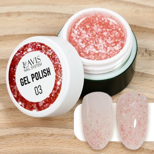 LAVIS Nail Art Glitter - Gel Polish 03 - DTK Nail Supply