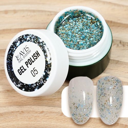 LAVIS Nail Art Glitter - Gel Polish 05 - DTK Nail Supply