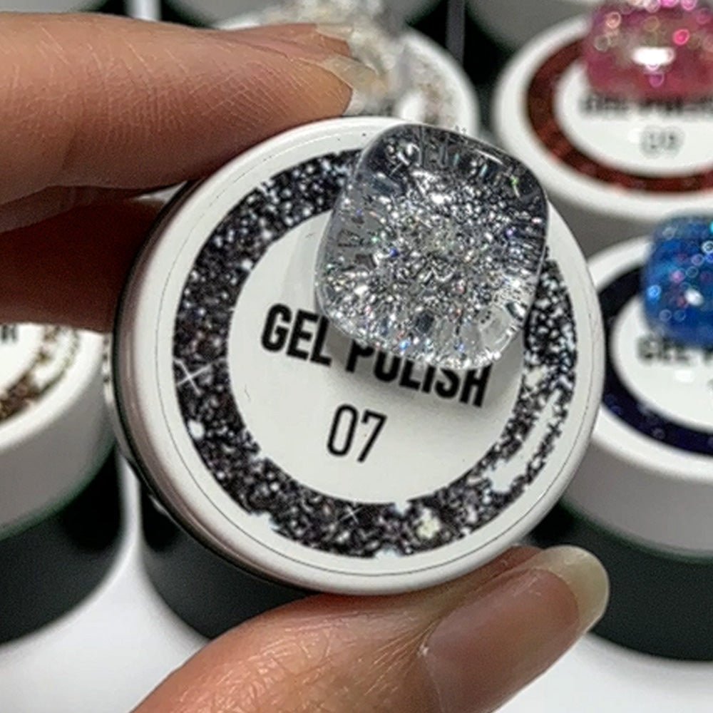 LAVIS Nail Art Glitter - Gel Polish 07 - DTK Nail Supply