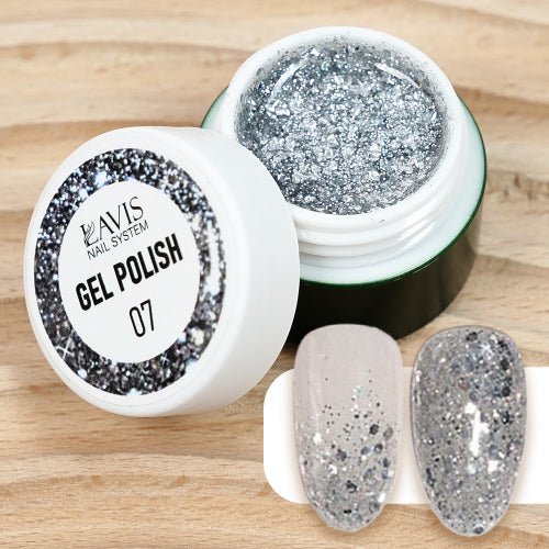 LAVIS Nail Art Glitter - Gel Polish 07 - DTK Nail Supply