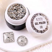 LAVIS Nail Art Glitter Gel Polish — 08 Shimmer Accent Nail Art Gel - DTK Nail Supply