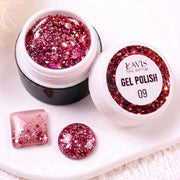 LAVIS Nail Art Glitter Gel Polish — 09 Shimmer Accent Nail Art Gel - DTK Nail Supply