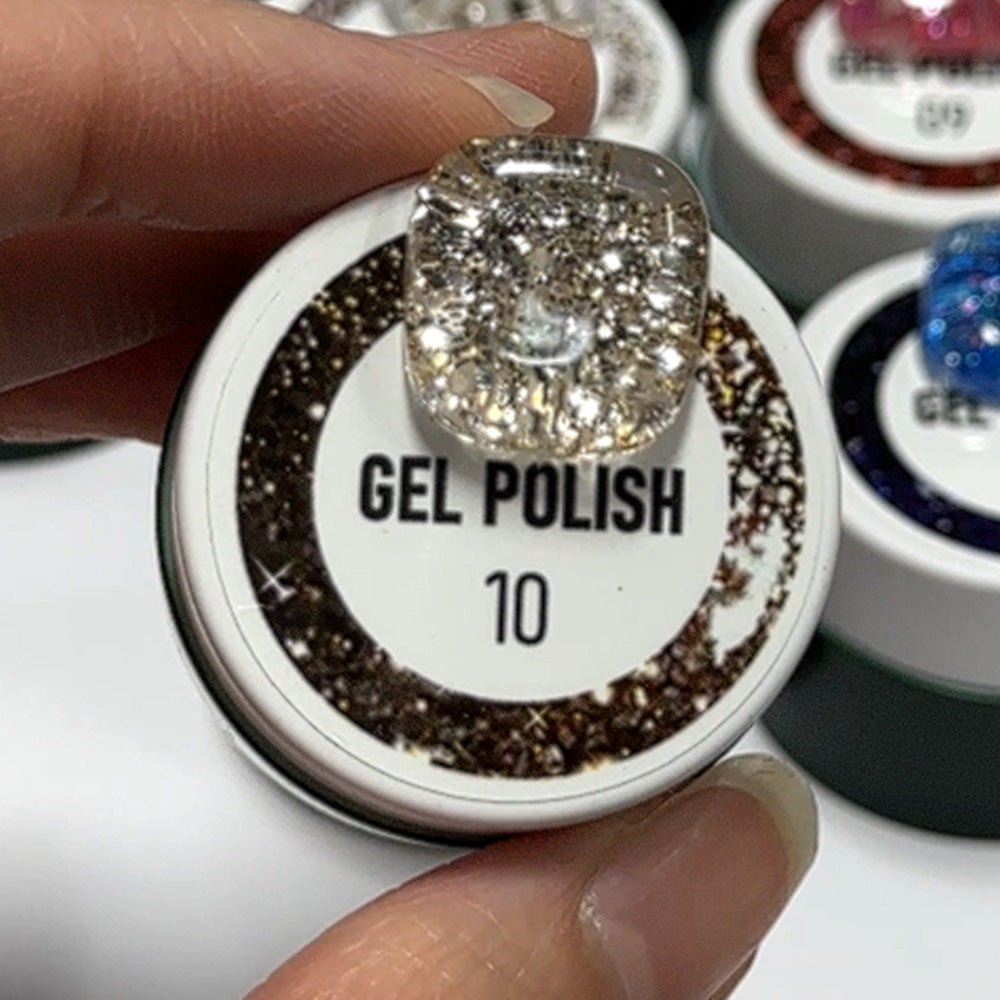 LAVIS Nail Art Glitter - Gel Polish 10 - DTK Nail Supply