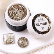 LAVIS Nail Art Glitter Gel Polish — 10 Shimmer Accent Nail Art Gel - DTK Nail Supply