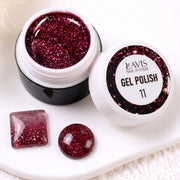 LAVIS Nail Art Glitter Gel Polish — 11 Shimmer Accent Nail Art Gel - DTK Nail Supply
