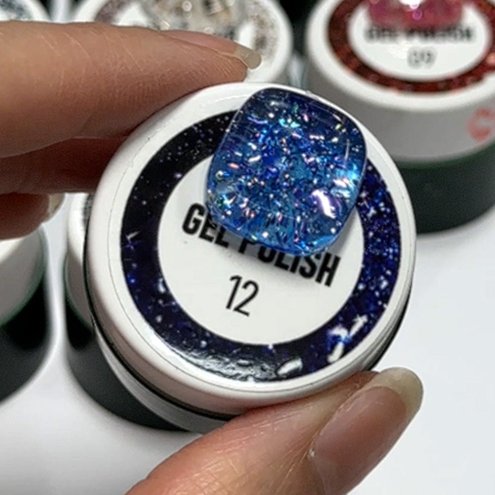 LAVIS Nail Art Glitter - Gel Polish 12 - DTK Nail Supply