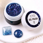 LAVIS Nail Art Glitter Gel Polish — 12 Shimmer Accent Nail Art Gel - DTK Nail Supply