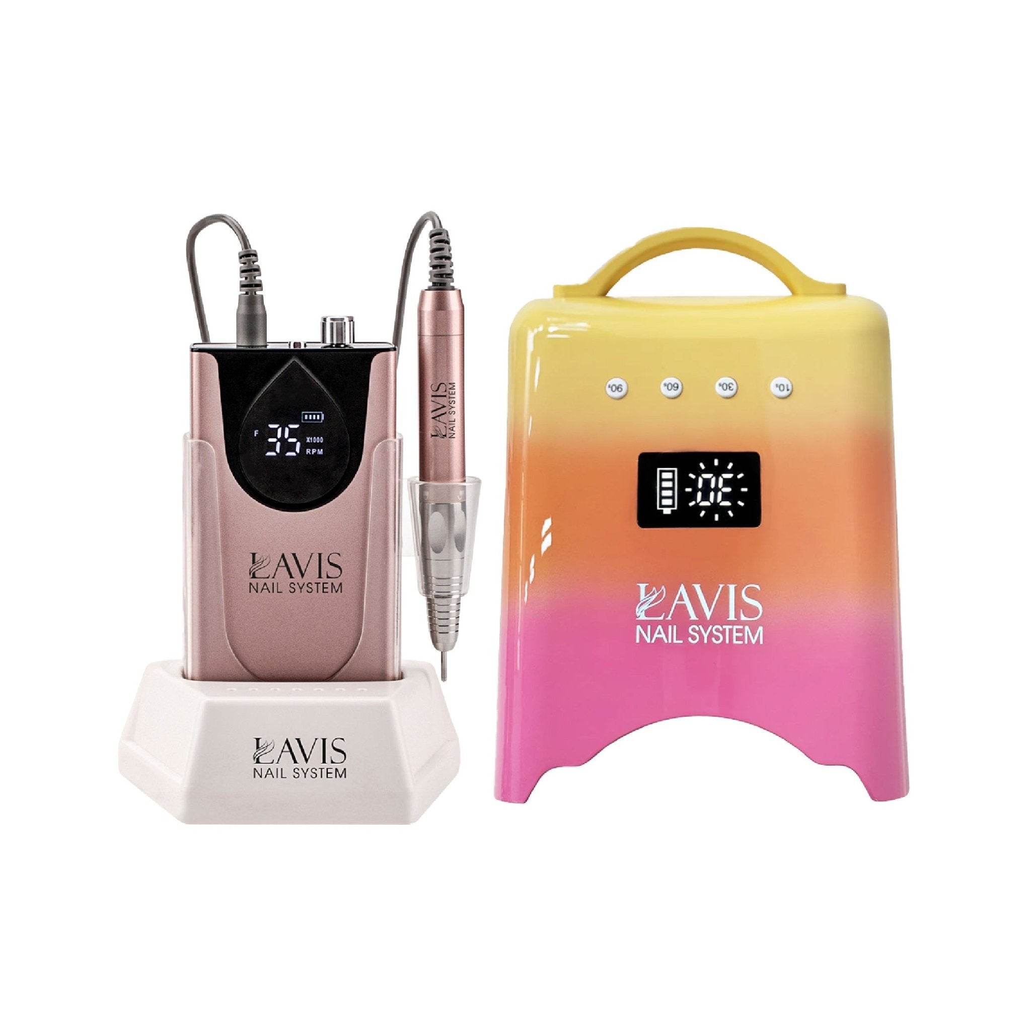 LAVIS Nail Drill + UV/LED Nail Lamps - FG - DTK Nail Supply