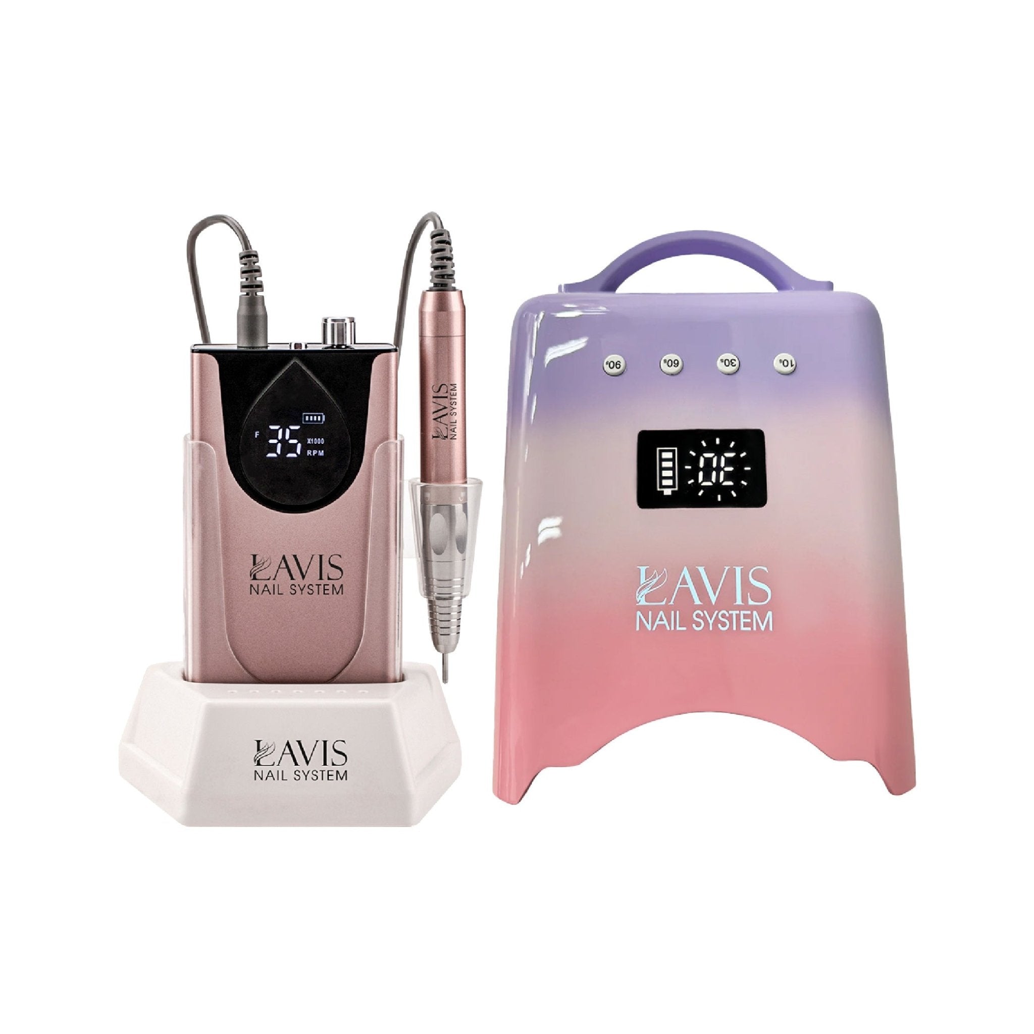 LAVIS Nail Drill + UV/LED Nail Lamps - FG - DTK Nail Supply