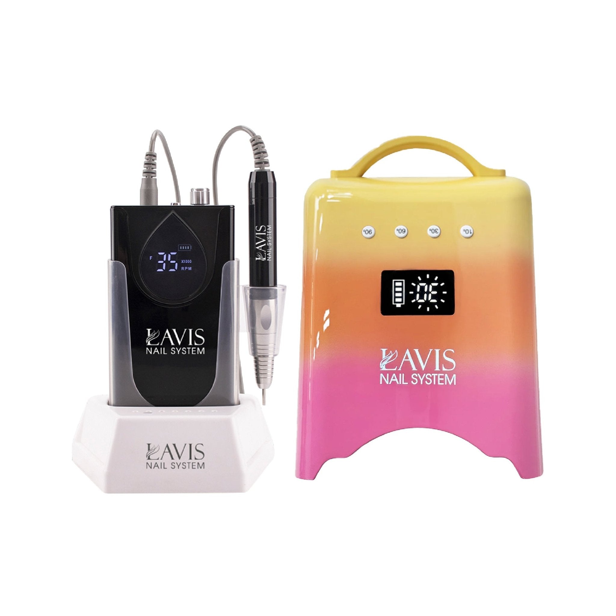 LAVIS Nail Drill + UV/LED Nail Lamps - FG - DTK Nail Supply