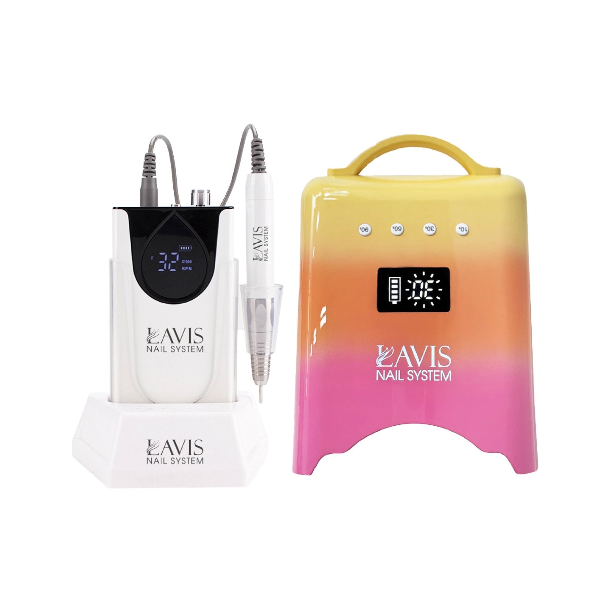 LAVIS Nail Drill + UV/LED Nail Lamps - FG - DTK Nail Supply