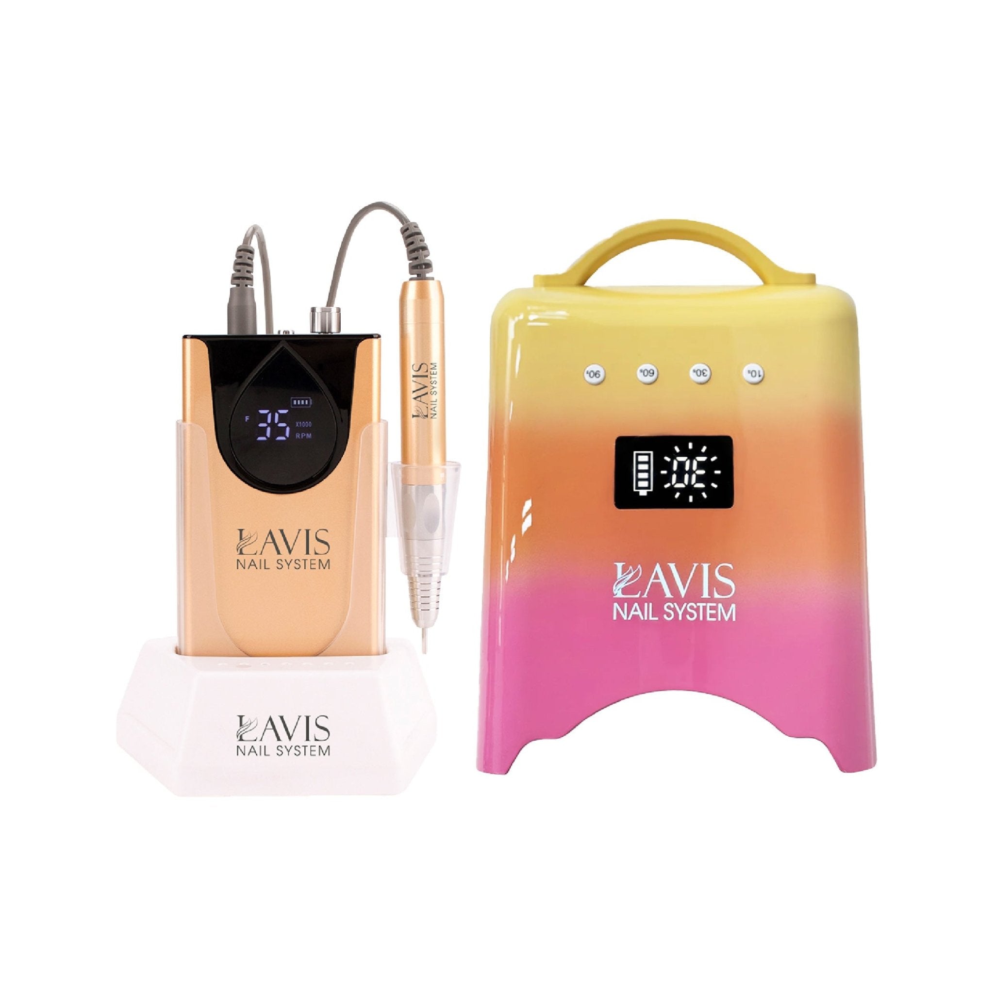 LAVIS Nail Drill + UV/LED Nail Lamps - FG - DTK Nail Supply